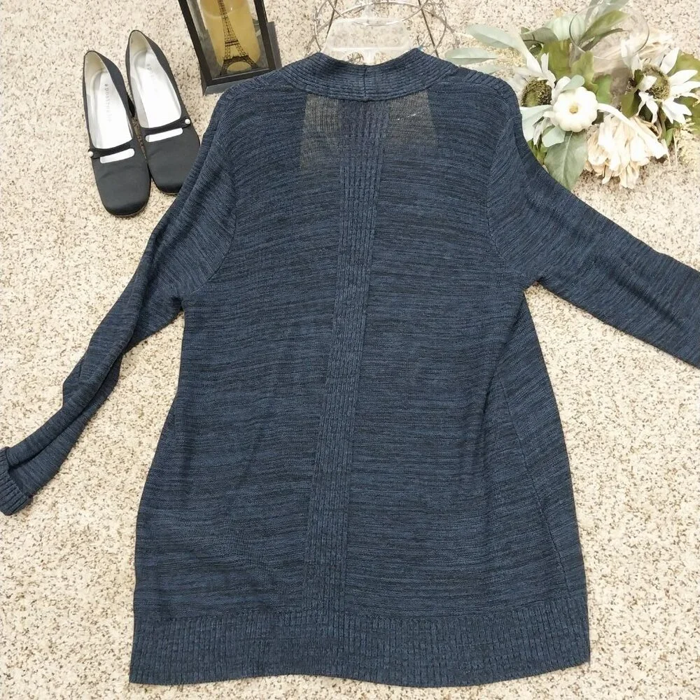 3308 Size Large Acrylic Navy Knit Cardigan. - Picture 5 of 5